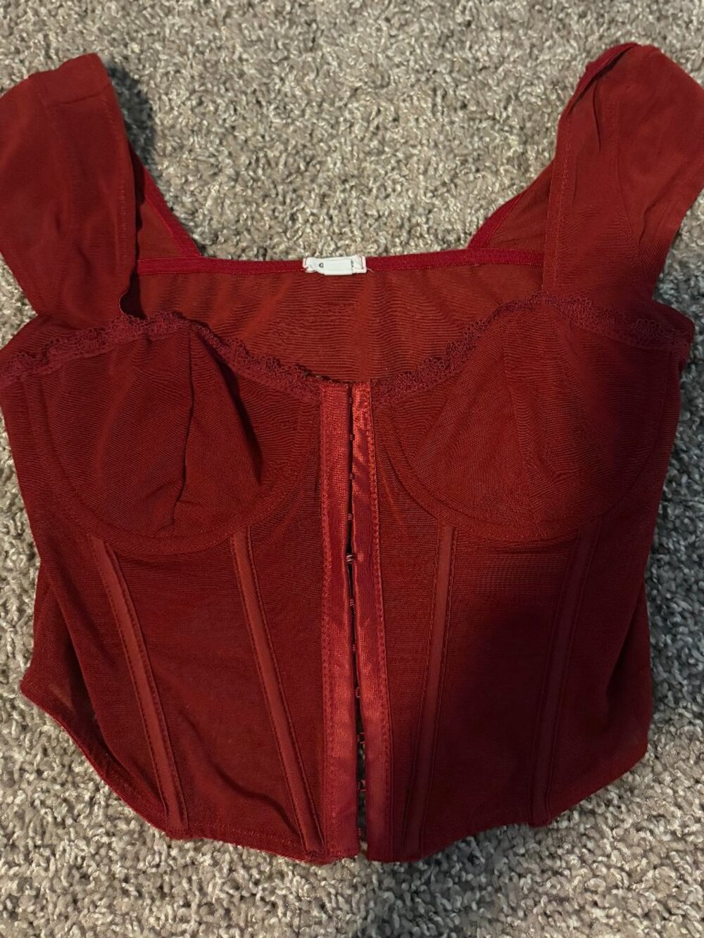 Garage Red Corset Top